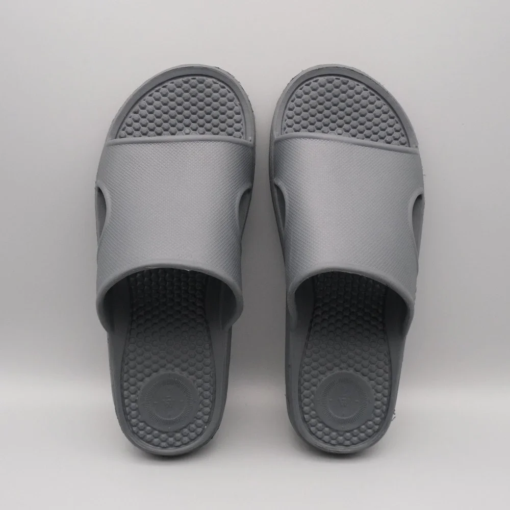 Totes Men Sol Bounce Slides Size 9 Grey Everywear Comfort Lightweight Sporty